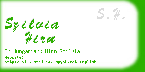 szilvia hirn business card